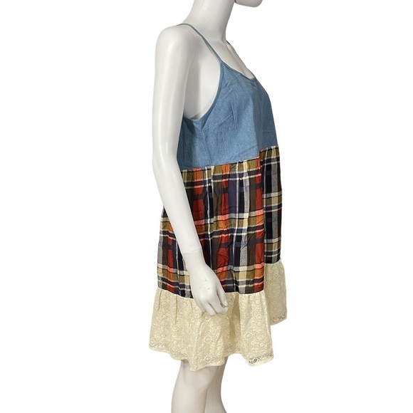 Umgee Plaid & Denim Boho Multicolor Dress
New - Picture 6 of 10